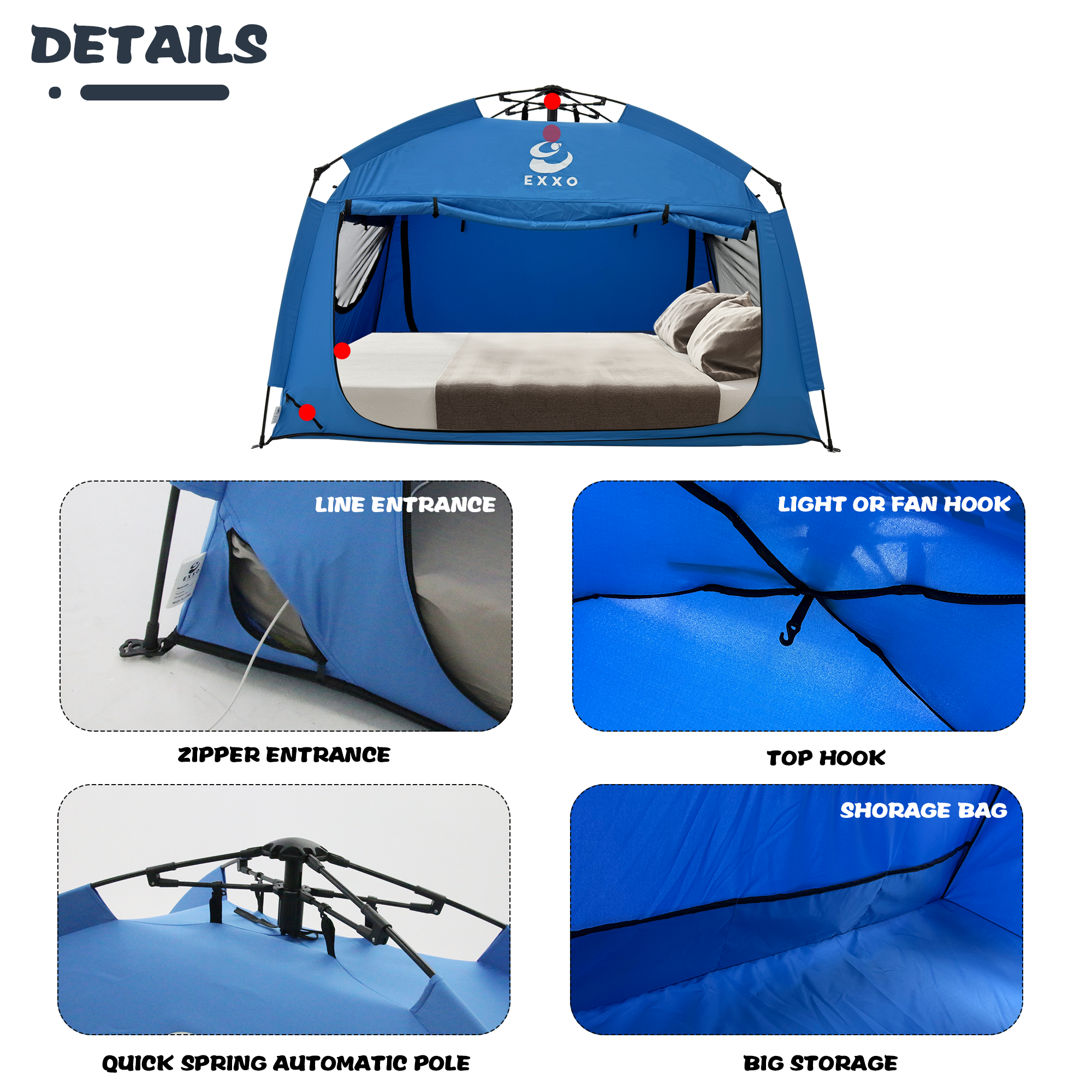 Indoor Privacy Bed Cover - Foldable