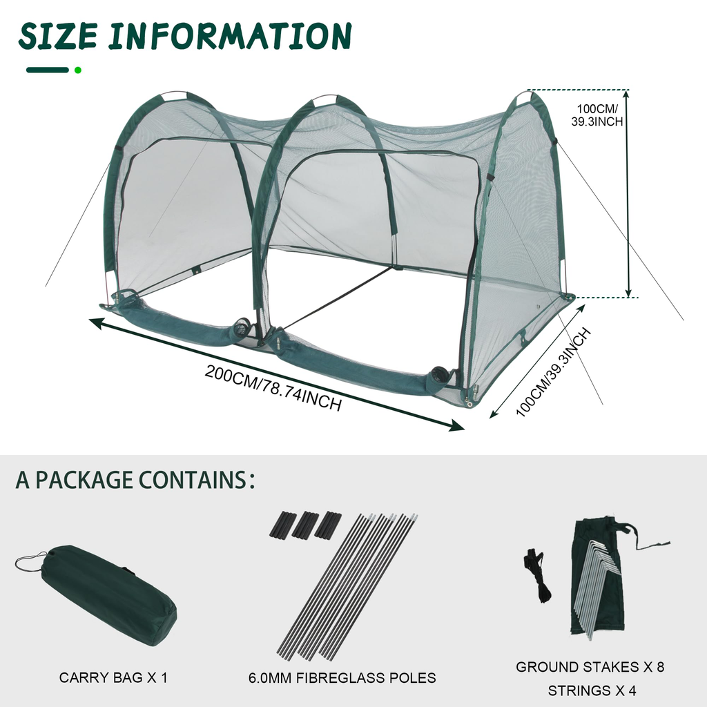 Flexible Gardening Tunnel 2m