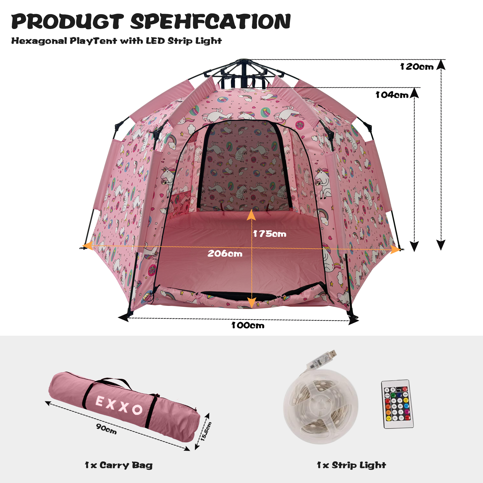 Kids Play Tent - Unicorn