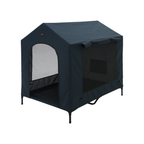 EXXO dog kennel with covered pet bed and mesh window panels