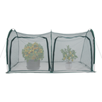 Front view of EXXO 2m mesh gardening tunnel showing arched frame and zip access