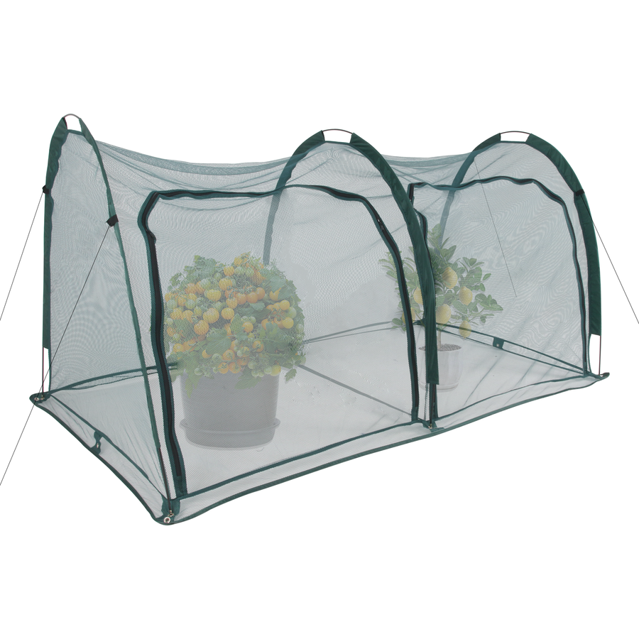EXXO 2m flexible gardening tunnel with breathable mesh for protecting vegetables and herbs