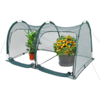EXXO 2m flexible gardening tunnel covering plants while allowing airflow and sunlight