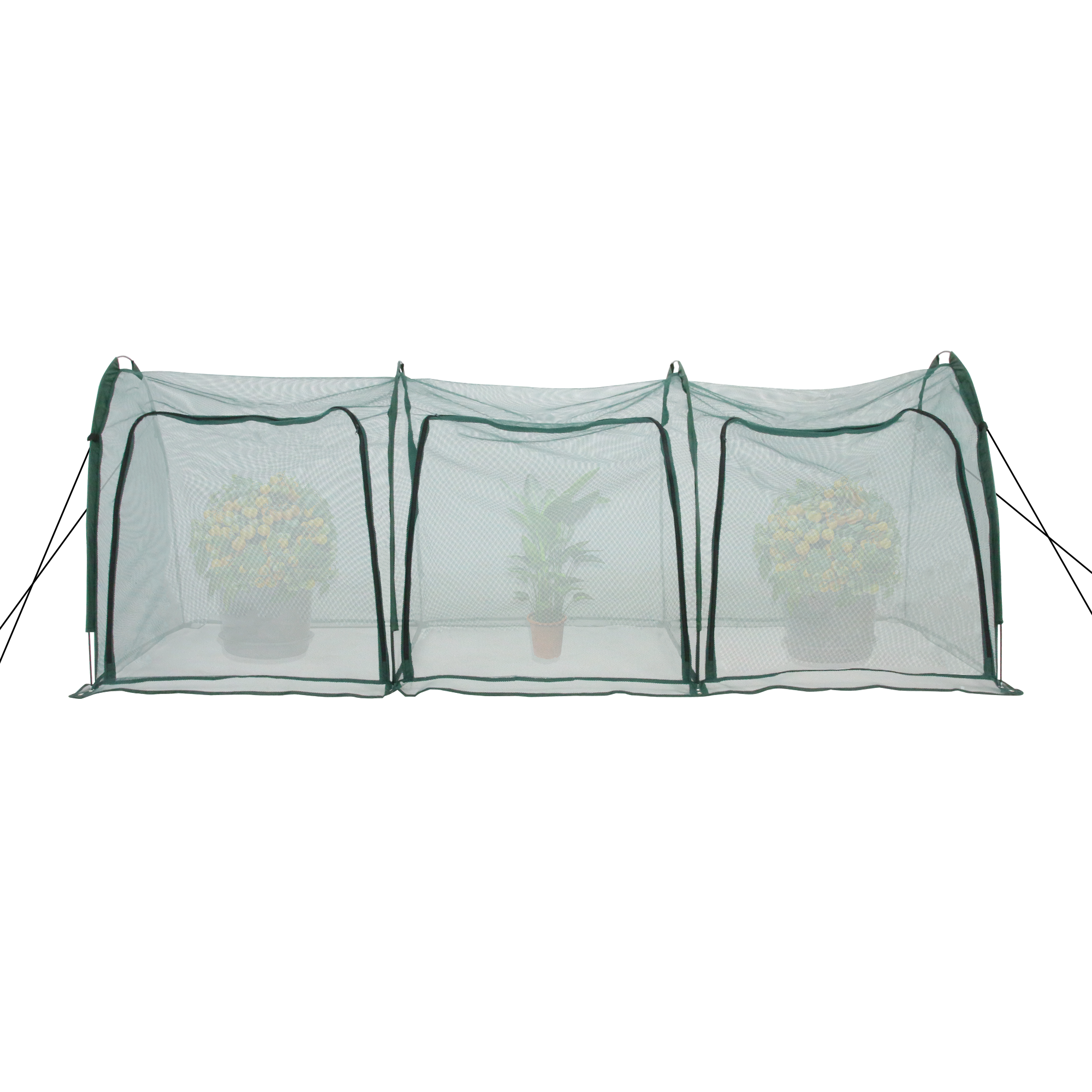 EXXO 3m flexible gardening tunnel with breathable mesh for protecting garden beds