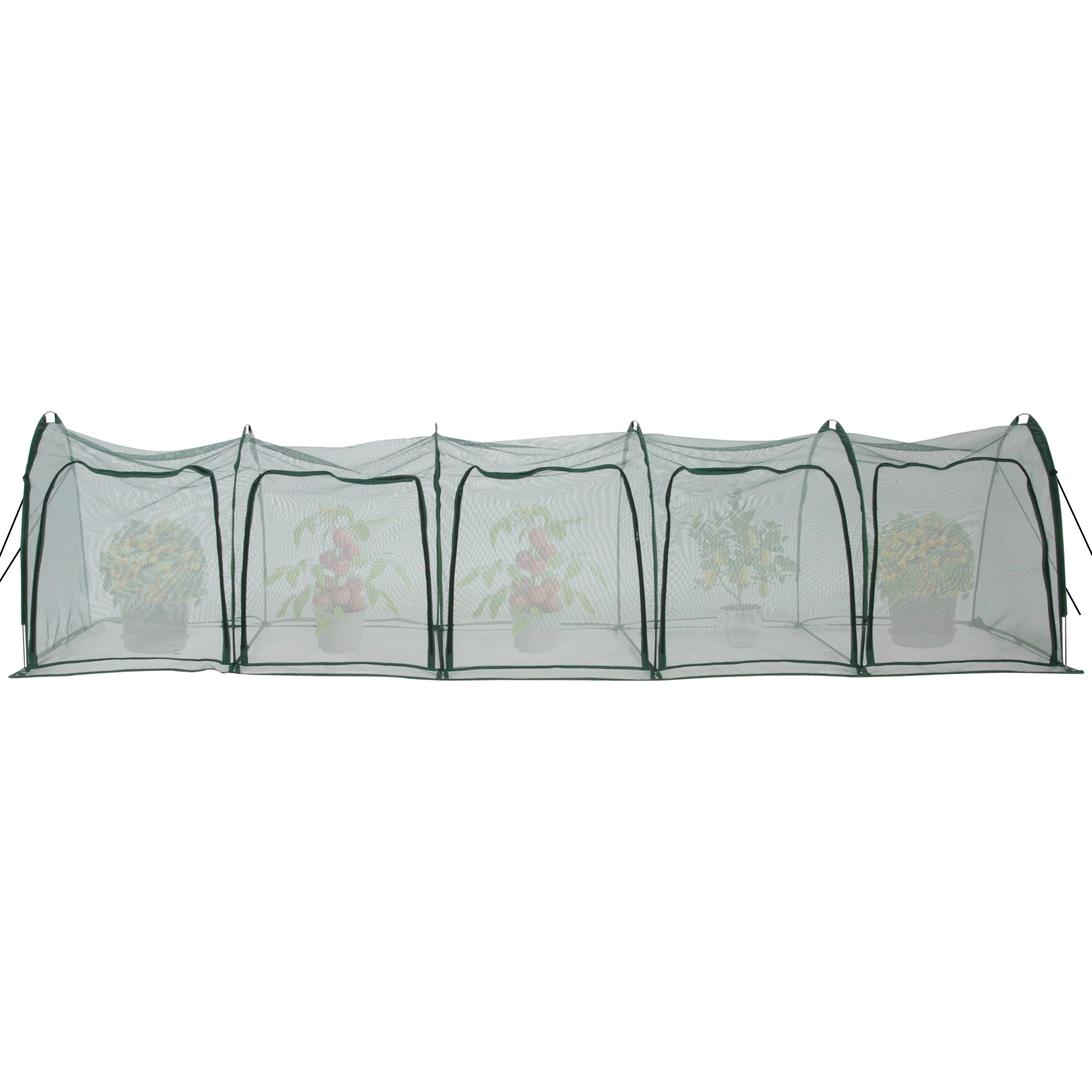 EXXO 5m flexible gardening tunnel with breathable mesh for protecting garden beds