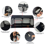 Close up details of EXXO foldable chicken run features and materials