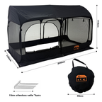 EXXO foldable chicken run size dimensions and carry bag