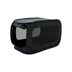 EXXO foldable pet crate with mesh sides, black