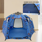 EXXO dinosaur play tent door with mesh window