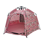 EXXO kids unicorn play tent set up indoors