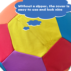 Close up of EXXO Mega Ball cover showing no zipper design