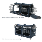 EXXO twin cat play enclosure folded for storage and transport